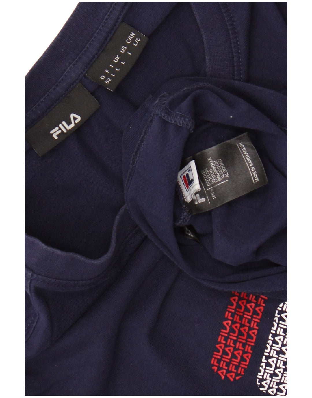 Tricou cu grafică Fila pentru bărbați Top mare din bumbac bleumarin