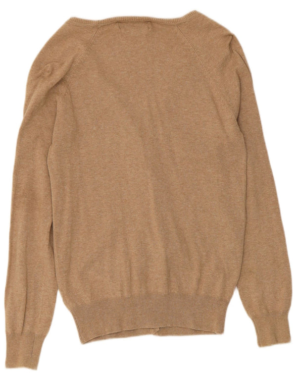 Pulover cardigan pentru femei Zara UK 16 mare, bej, bumbac