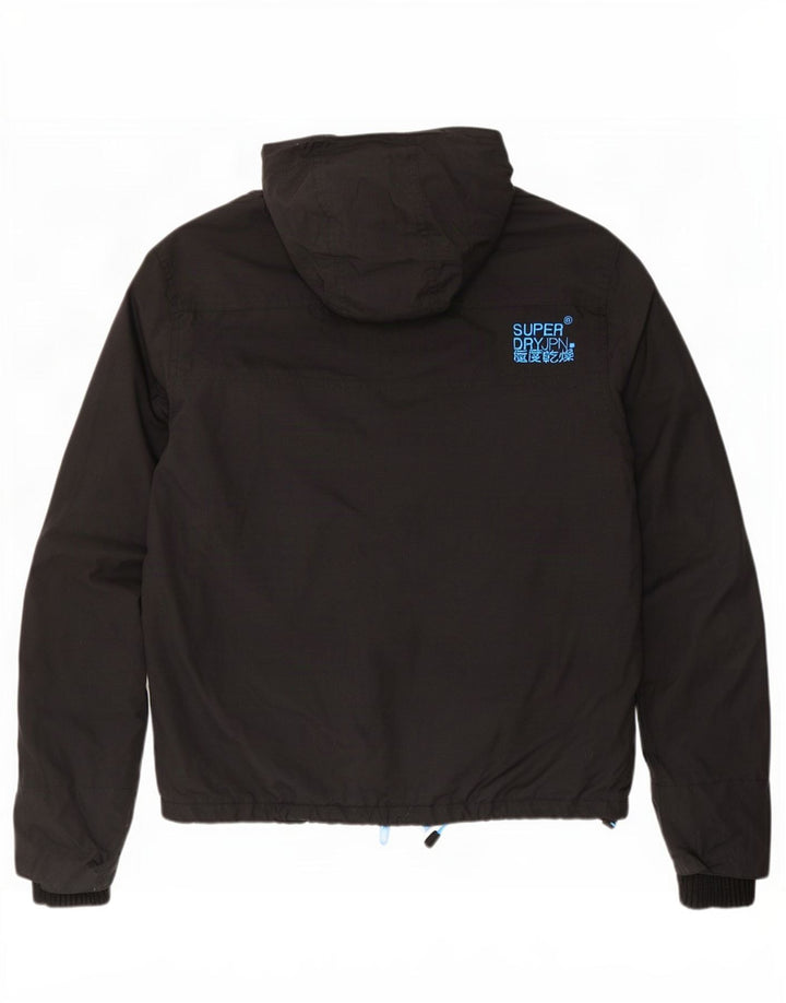 Jachetă de ploaie cu glugă The Windcheater Graphic pentru bărbați Superdry UK 38 Medium Black