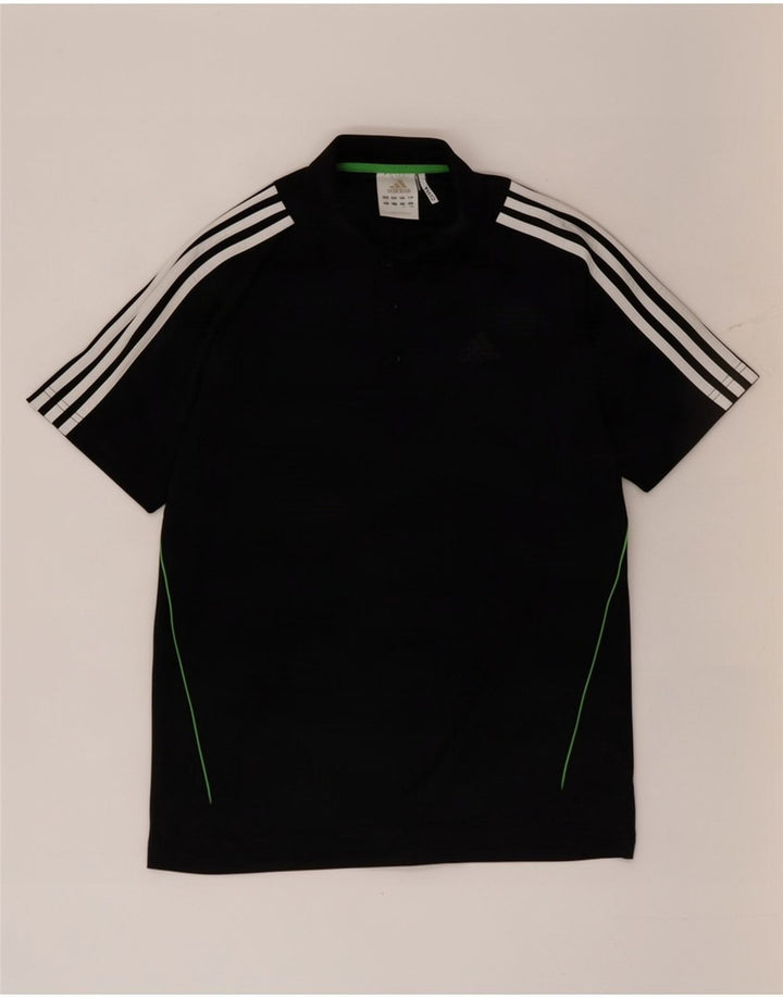 Tricou polo Adidas Climacool pentru bărbați, poliester negru mic