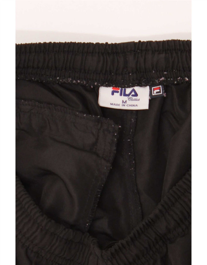 Pantaloni scurți de înot Fila pentru bărbați, poliester mediu negru