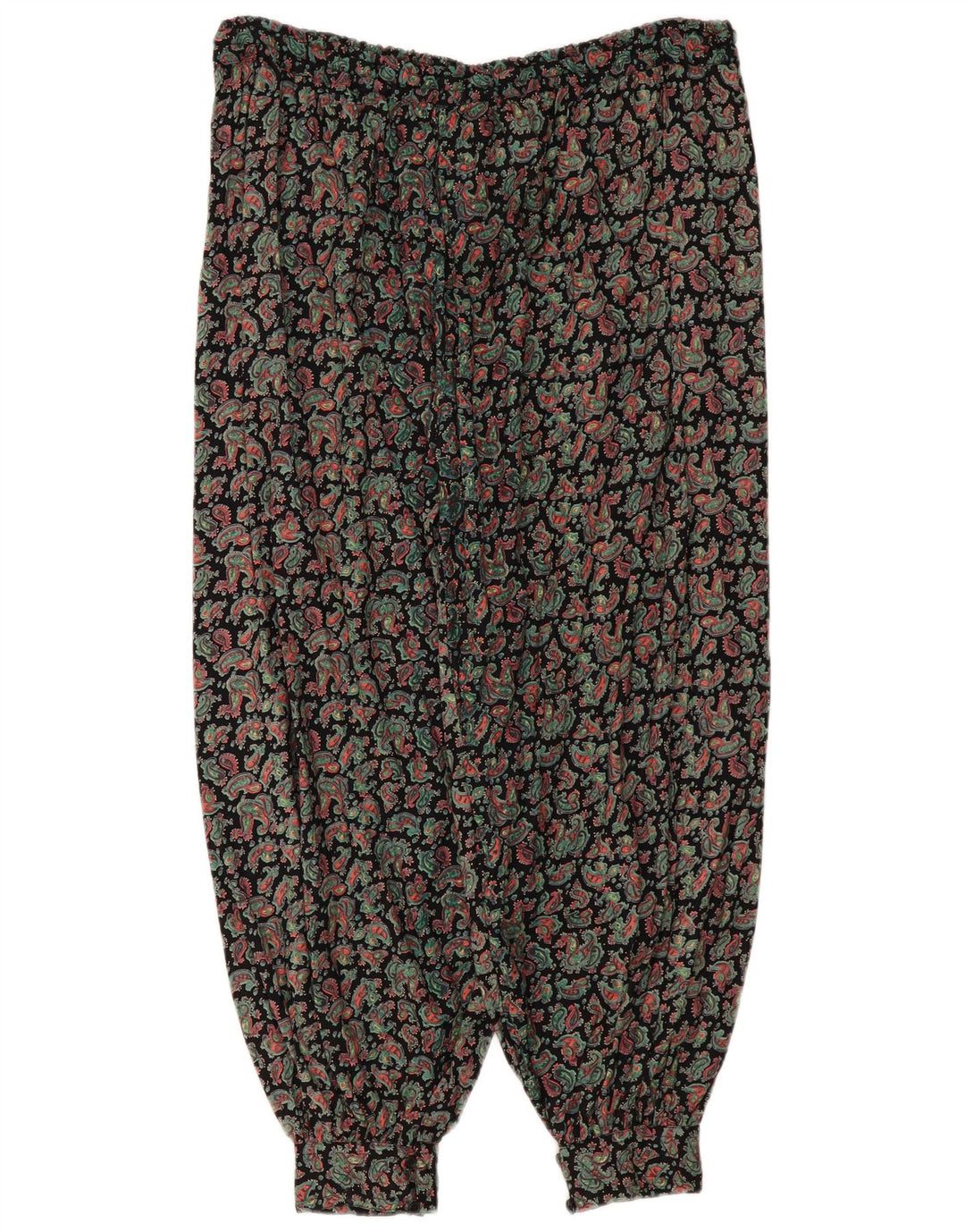 Pantaloni Harem Vintage pentru Damă Mărimea Unică L36 L28 Multicolor Paisley