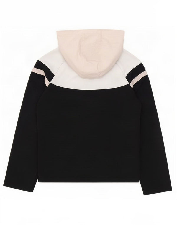 Pulover Nike pentru fete, cu formă standard, cu fermoar, 13-14 ani, XL, negru, bloc de culoare