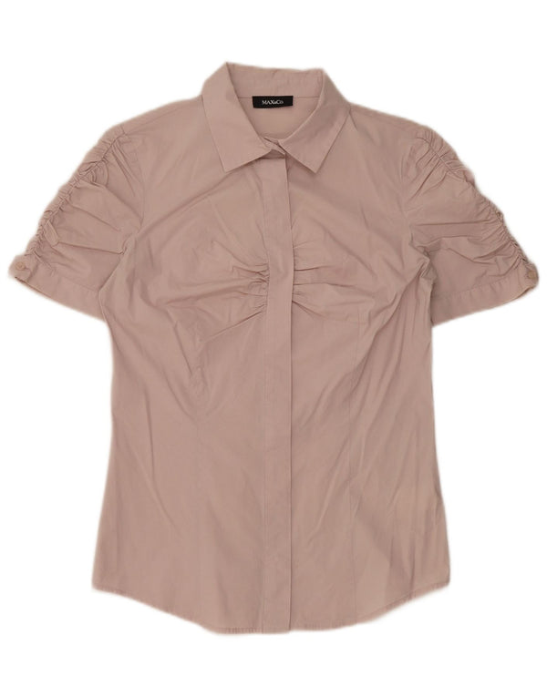 Bluză cămașă cu mânecă scurtă pentru femei MAX & CO. UK 10 Bumbac roz mic