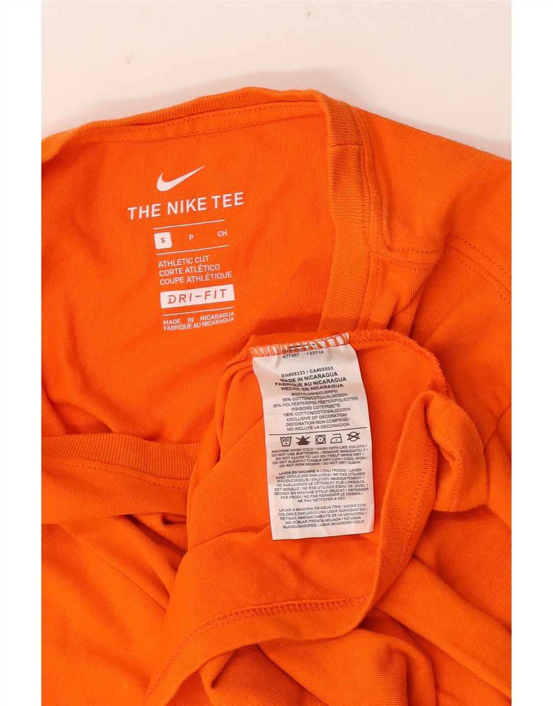 Tricou cu croi atletic Nike pentru bărbați Top mic din bumbac portocaliu