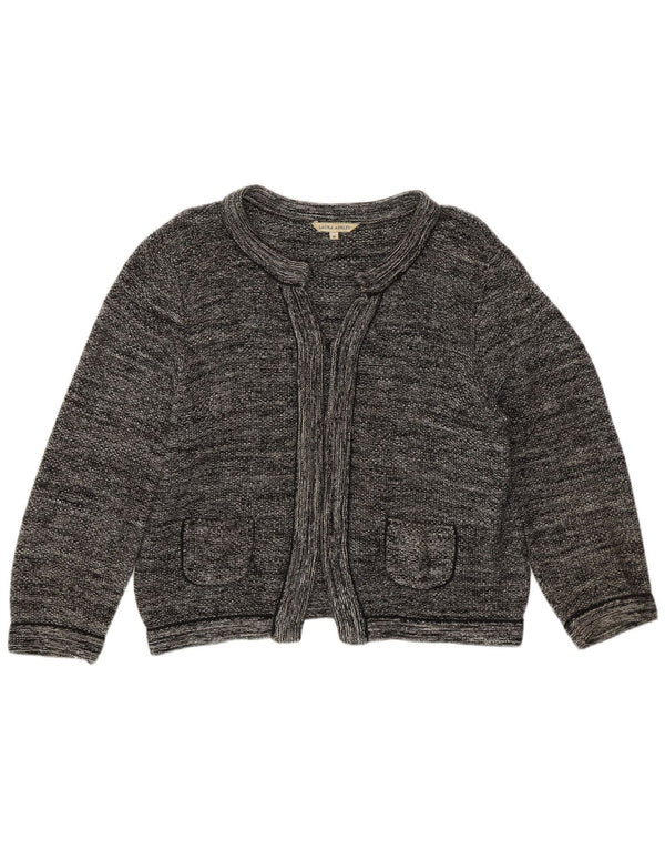 Pulover bolero deschis pentru femei Laura Ashley UK 12, bumbac gri mediu