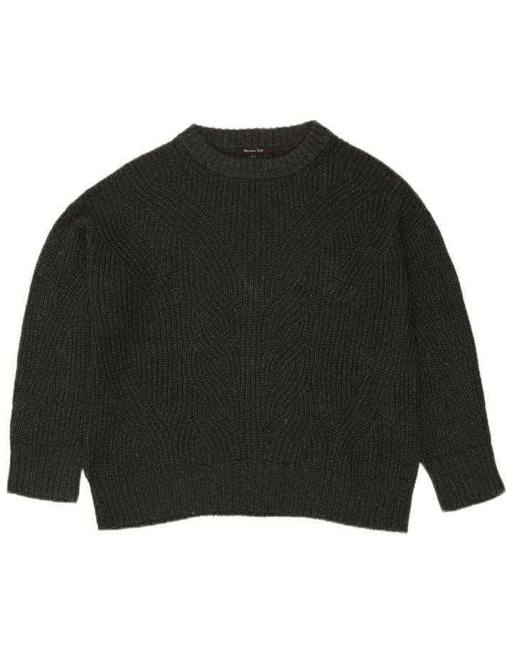 Massimo Dutti Pulover supradimensionat pentru femei cu decolteu triplu UK 14 Medium Khaki