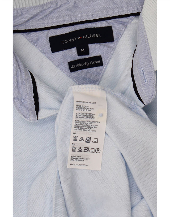 Tricou polo Tommy Hilfiger pentru bărbați, bumbac albastru mediu