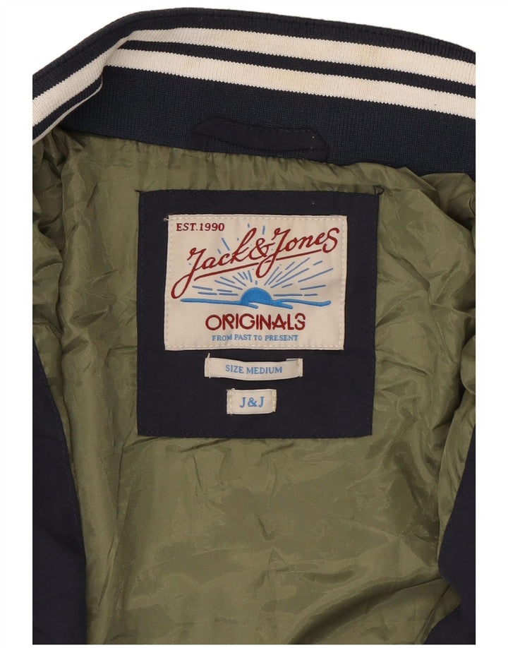 Jack & Jones Bomber Jacket pentru bărbați UK 38 Medium Bleumarin Bumbac