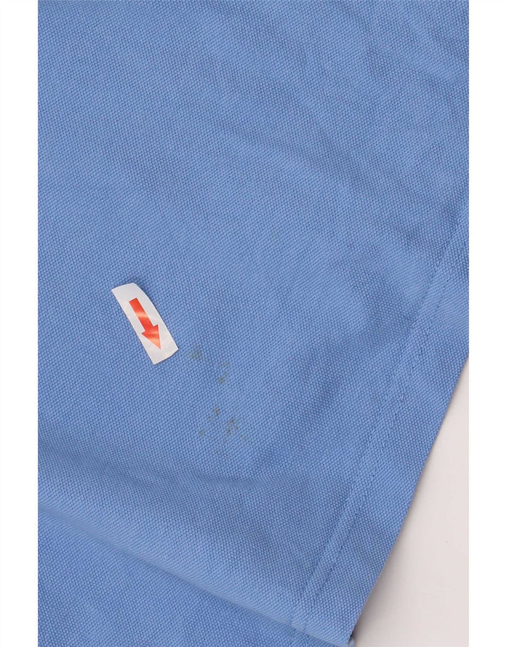 Crew Clothing Tricou polo pentru bărbați, bumbac cu dungi albastre medii