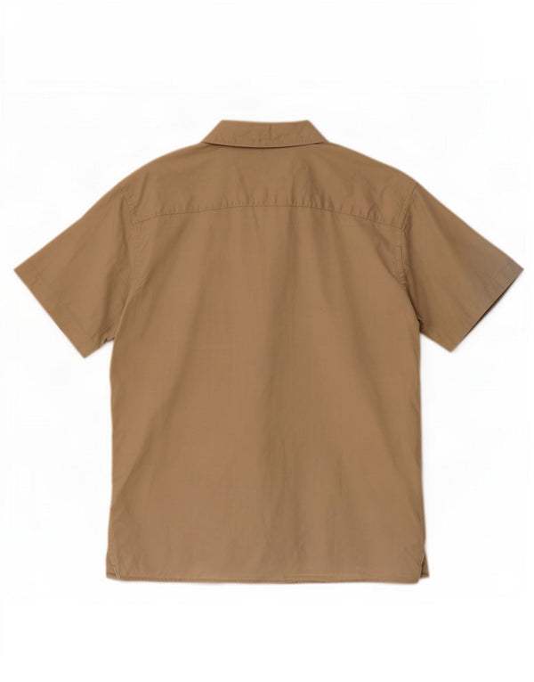 Cămașă cu mânecă scurtă pentru bărbați Jack & Jones, cu tăiere lejeră, XS, bej, bumbac