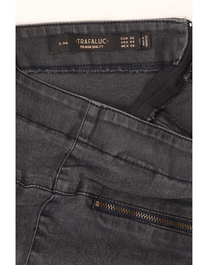 Fusta Mini Denim Zara Femei EU 36 XS W26 Gri