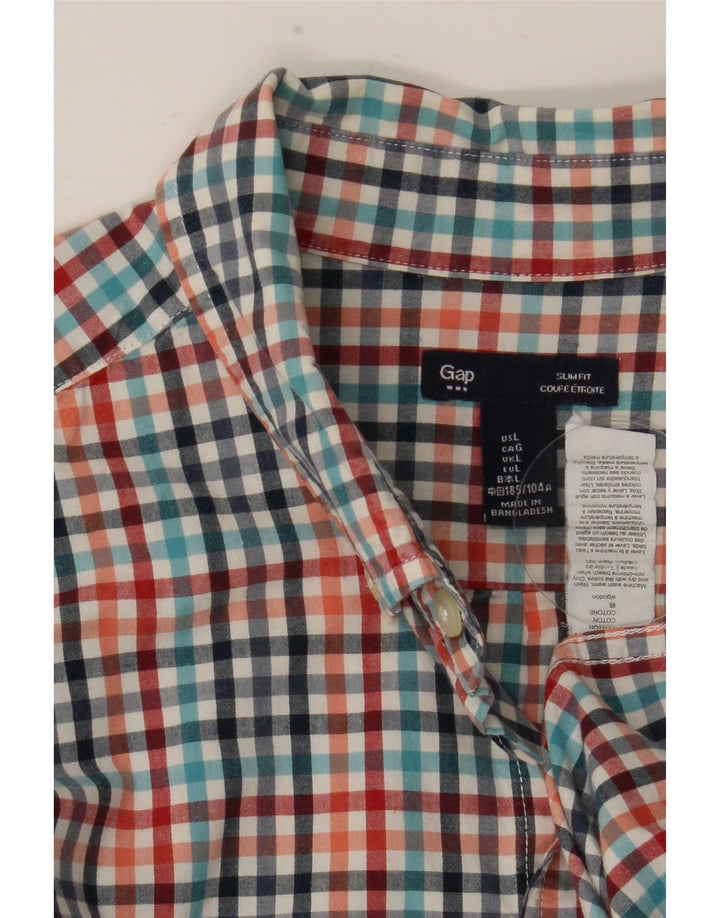 Cămașă pentru bărbați Gap Slim Fit, mare, multicoloră, din bumbac