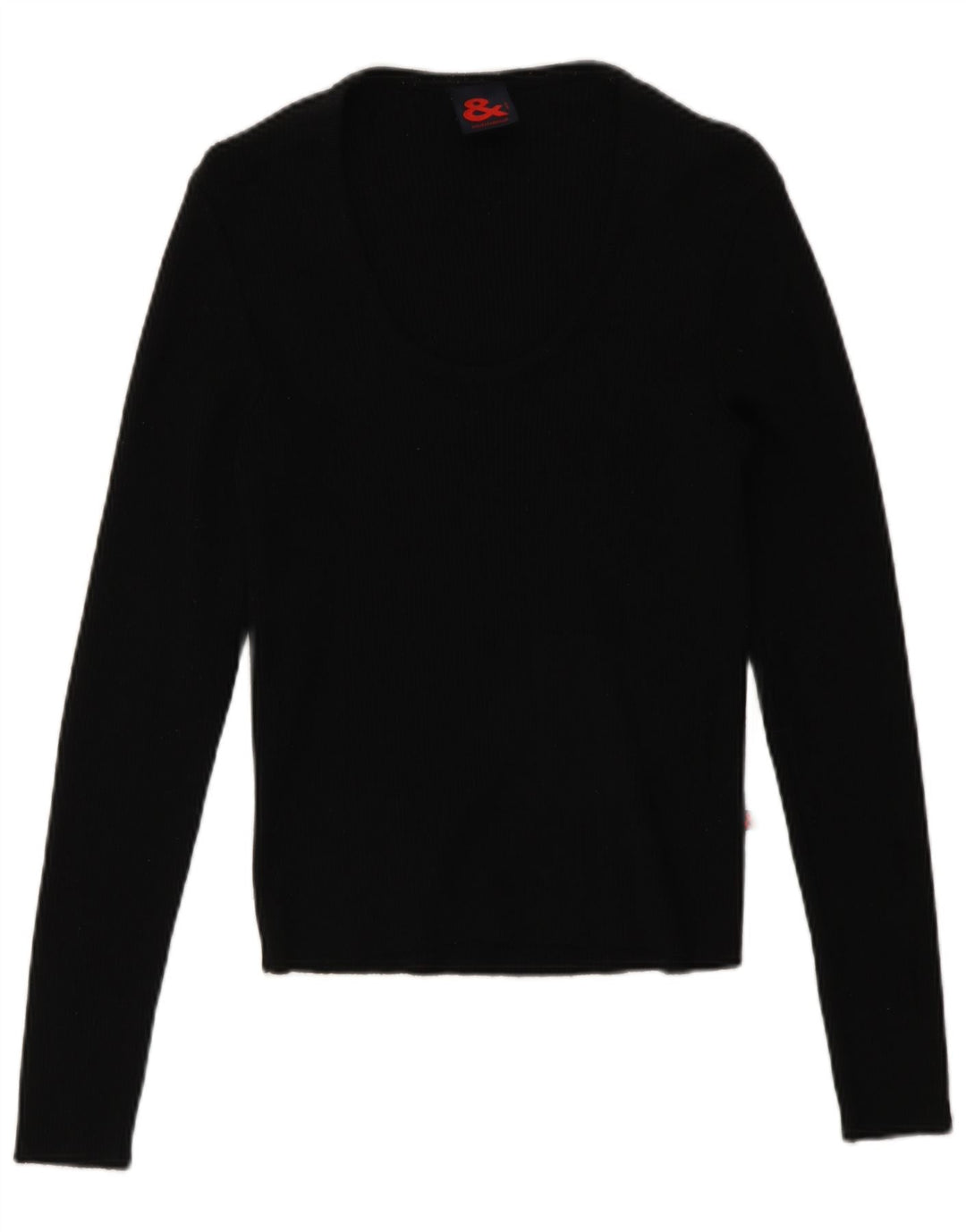 Dolce & Gabbana Top pentru femei cu mânecă lungă IT 46 Lână merinos mare neagră