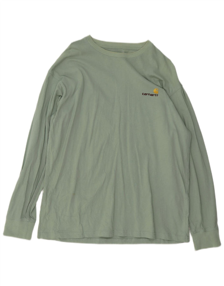 Top pentru bărbați Carhartt cu mânecă lungă XL, bumbac verde