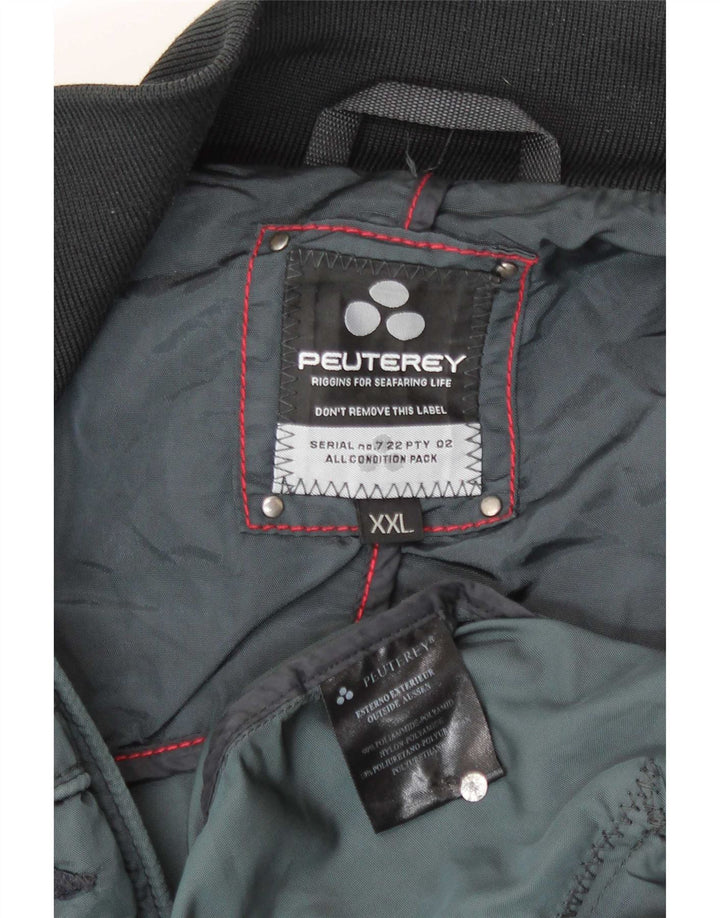 Jachetă bomber pentru bărbați PEUTEREY UK 44 2XL Albastru Poliamidă color bloc