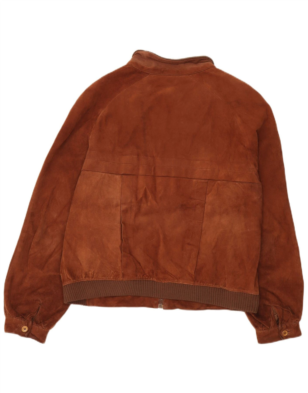 Geaca Bomber din piele intoarsa pentru barbati vintage IT 52 XL din piele maro