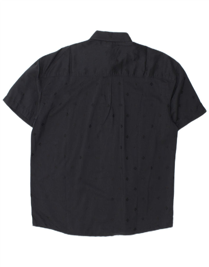 Cămașă cu mânecă scurtă pentru bărbați Studio Leonardo Mărimea 40 Mediu Negru Geometric