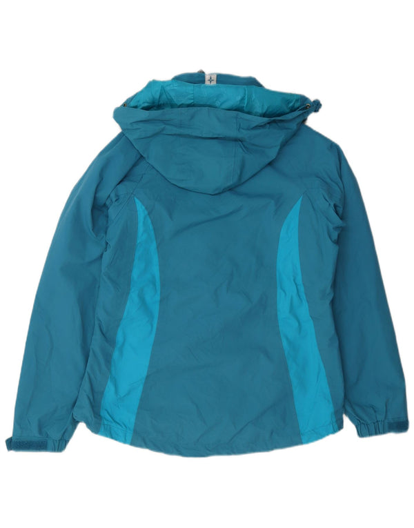 Jachetă de ploaie cu glugă Isoory pentru femei Mountain Warehouse UK 12, nailon albastru mediu