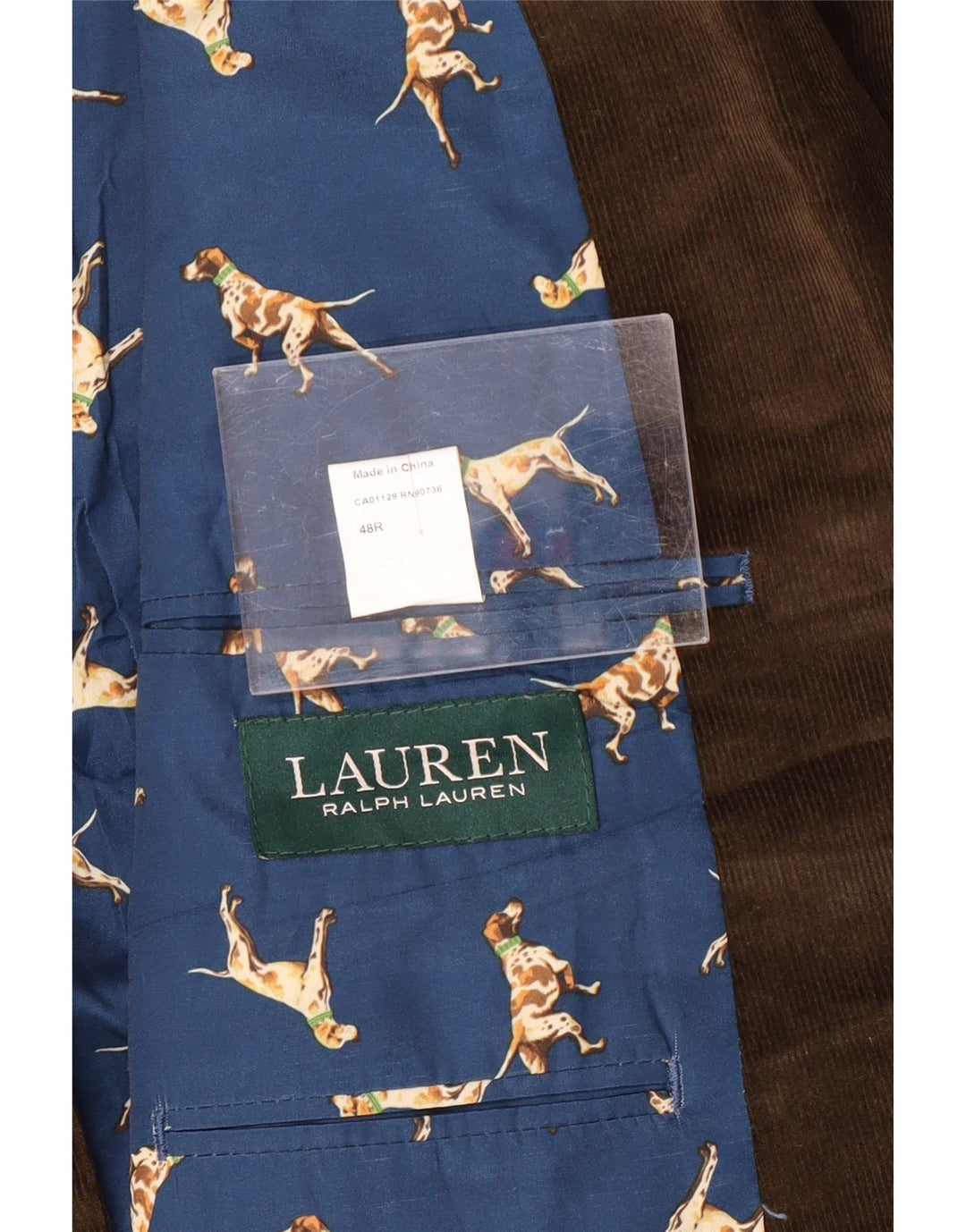 Jachetă RALPH LAUREN pentru bărbați, cu 2 nasturi, cu formă regulată, 48 UK 48 4XL kaki