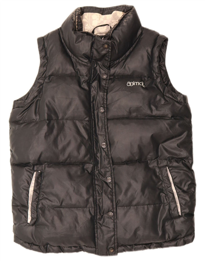 Gilet capitonat supradimensionat pentru femei Animal UK 10 Poliester negru mic