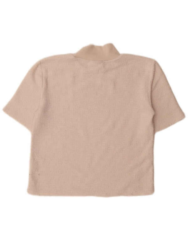 Tricou pentru femei Zara UK 12 Poliester alb mediu