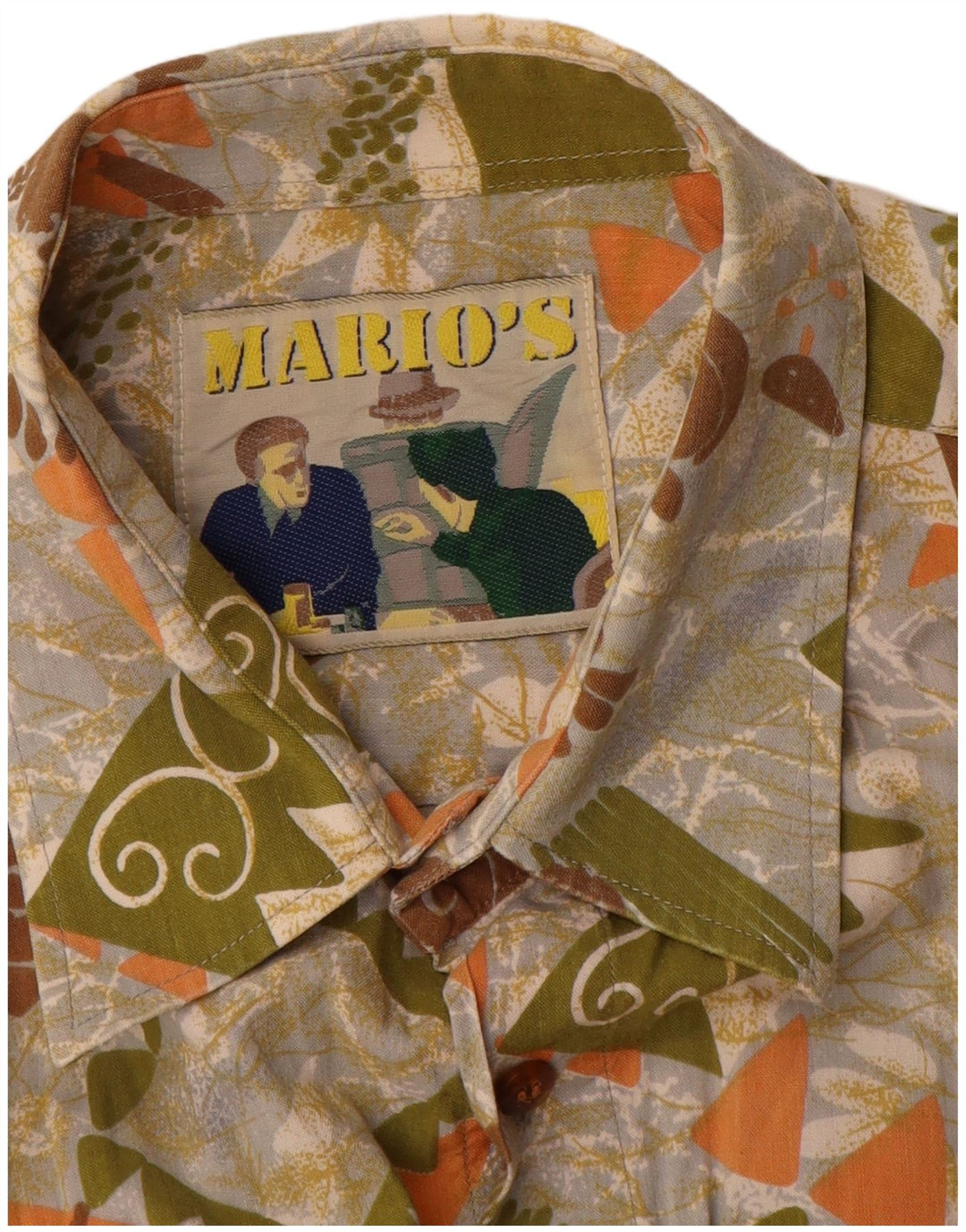 Cămașă pentru bărbați Mario's cu mânecă scurtă, mare, multicoloră, geometrică