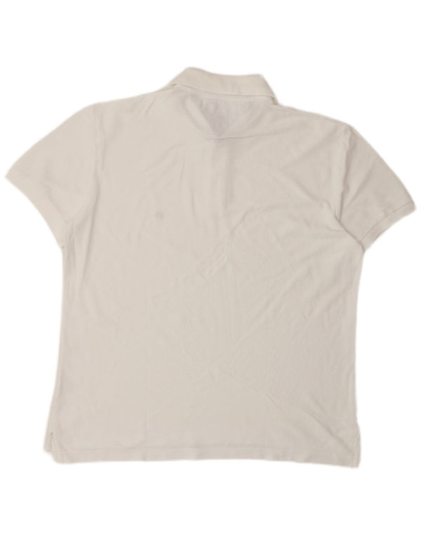 Cămașă polo Tommy Hilfiger pentru bărbați, cu formă regulată, XL, alb
