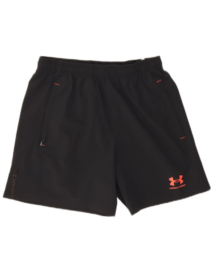 Pantaloni scurți sport Under Armour pentru bărbați, poliester mediu negru