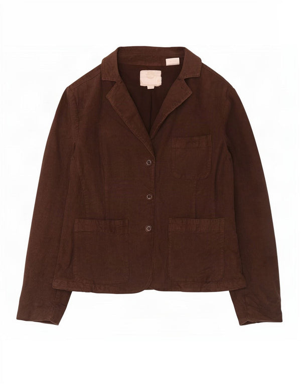 Jachetă Timberland, pentru femei, cu 3 nasturi, din velur, UK 18 XL, bumbac maro