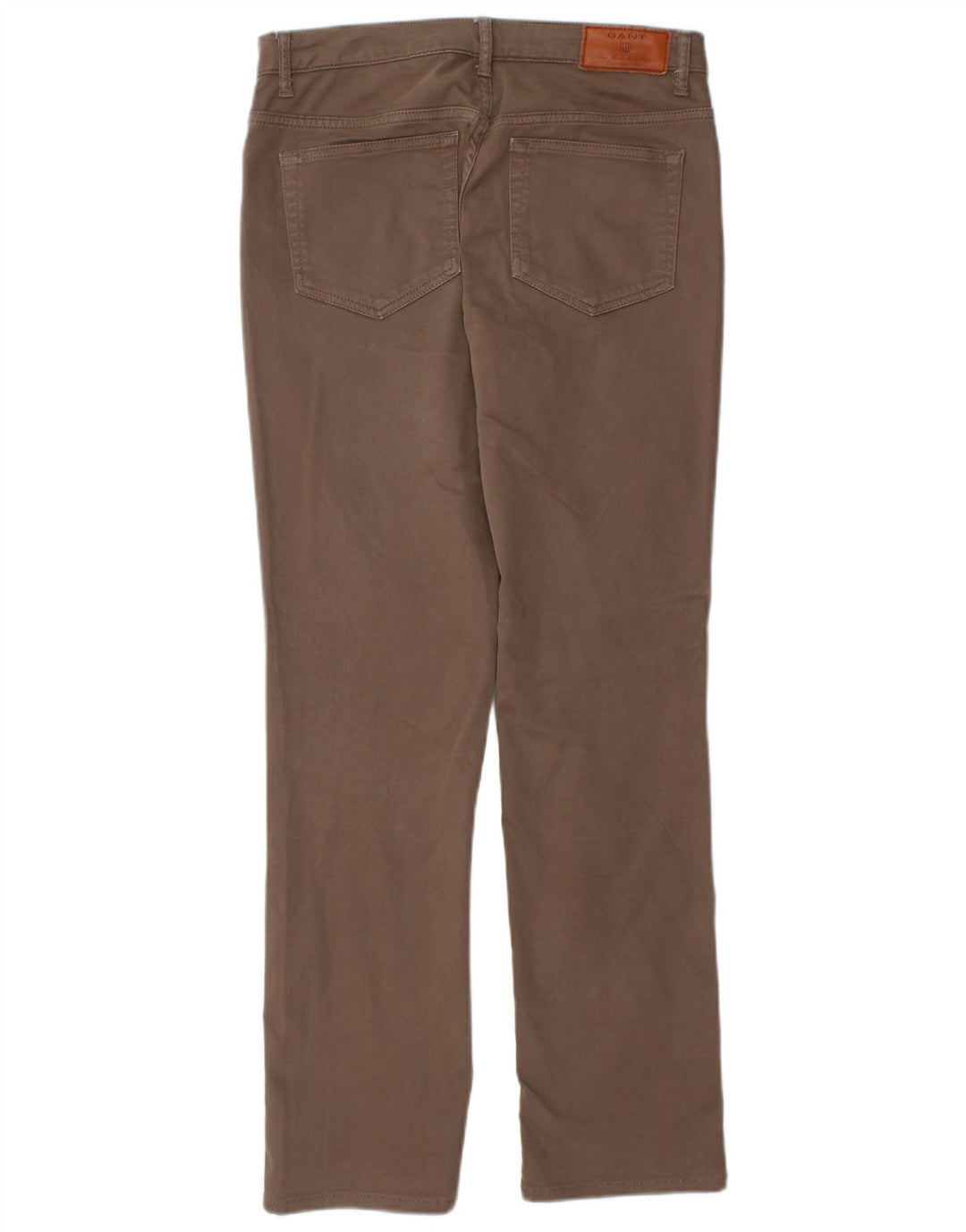 Pantaloni chino pentru femei GANT Dawn drepti, cu ajustare normală, L28 L29, bumbac maro