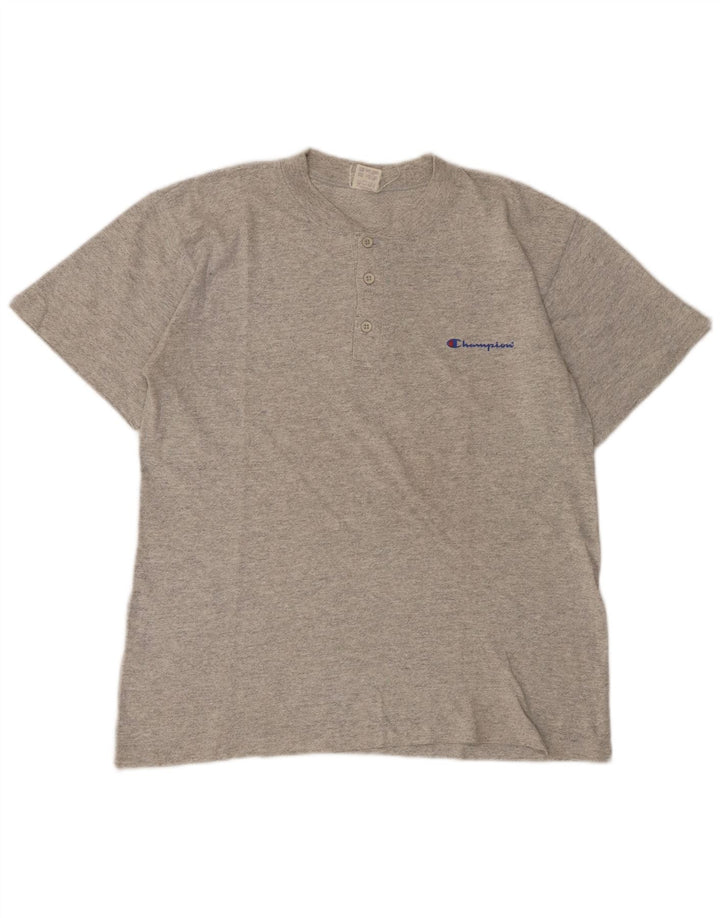 Tricou pentru bărbați Champion Top din bumbac gri mediu
