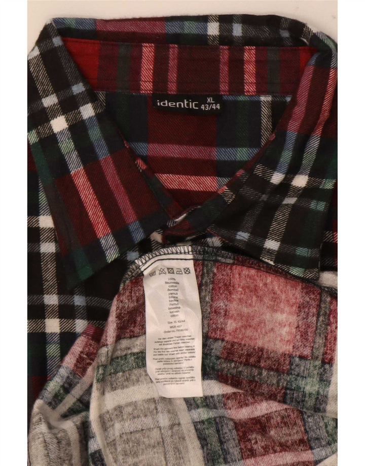 Cămașă de flanel pentru bărbați Identic Mărimea 43/44 XL, bumbac cu carouri roșii