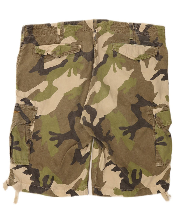 Pantaloni scurți cargo pentru bărbați Aeronautica Militare IT 54 2XL W40 kaki camuflaj