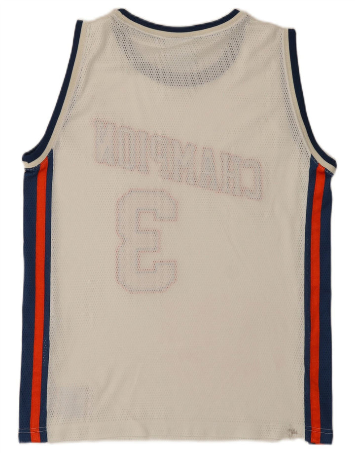 Top cu vestă grafică Champion pentru bărbați, mic, alb, din poliester