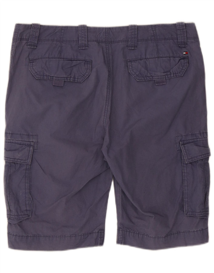 Pantaloni scurți cargo Tommy Hilfiger pentru bărbați W33, bumbac mediu albastru bleumarin