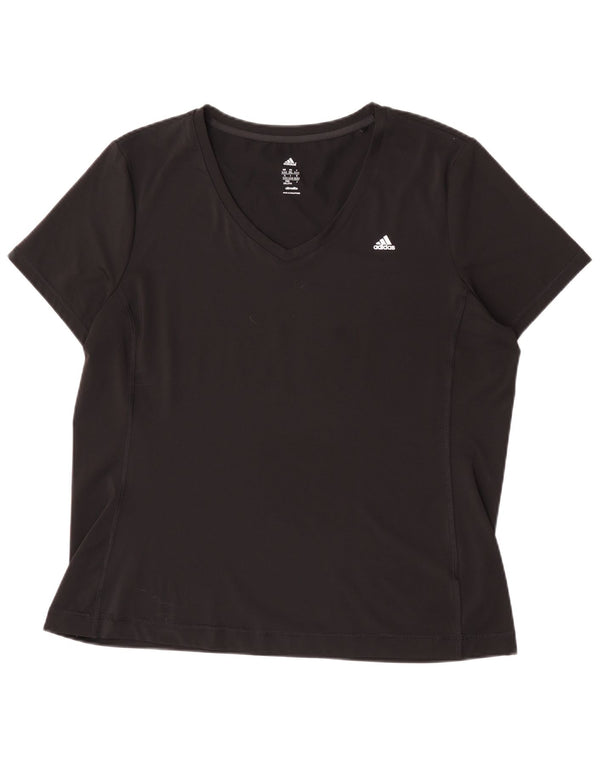Tricou Adidas Climalite pentru femei, Marea Britanie 24/26 2XL Negru