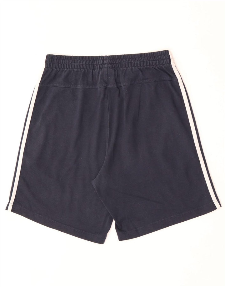 Pantaloni scurți sport pentru bărbați Adidas, bumbac mediu, albastru bleumarin