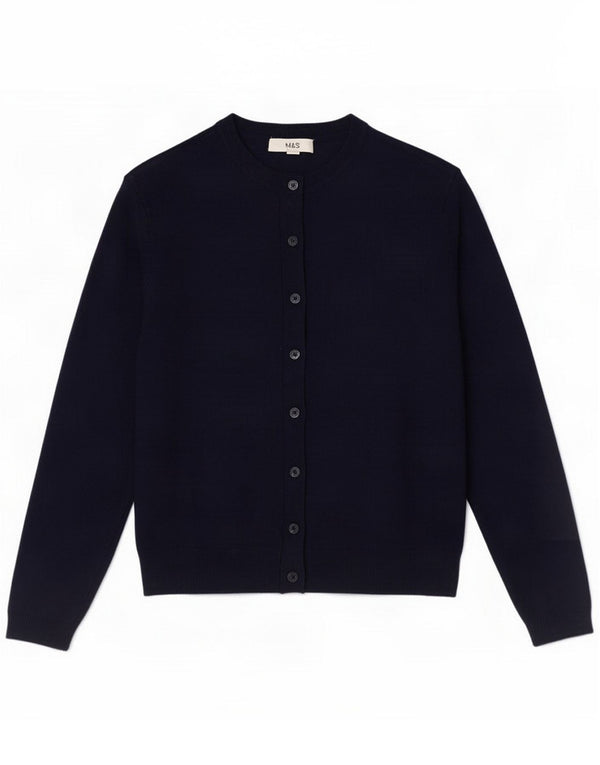 Pulover cardigan pentru femei Marks & Spencer UK 12 Medium Bleumarin Viscoză