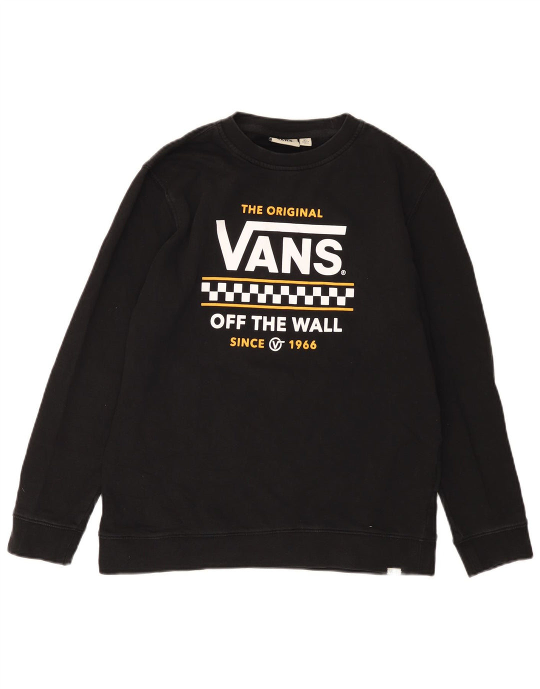 VANS Pulover cu grafic Off The Wall pentru femei UK 18 XL Bumbac negru