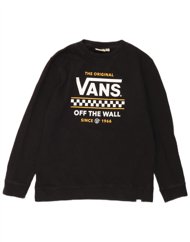 VANS Pulover cu grafic Off The Wall pentru femei UK 18 XL Bumbac negru