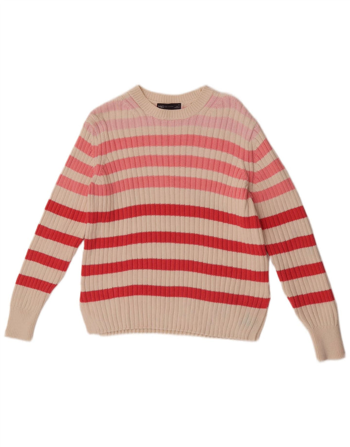 Pulover pentru femei Marks & Spencer cu decolteu cu barca UK 12 Medium Multicolor