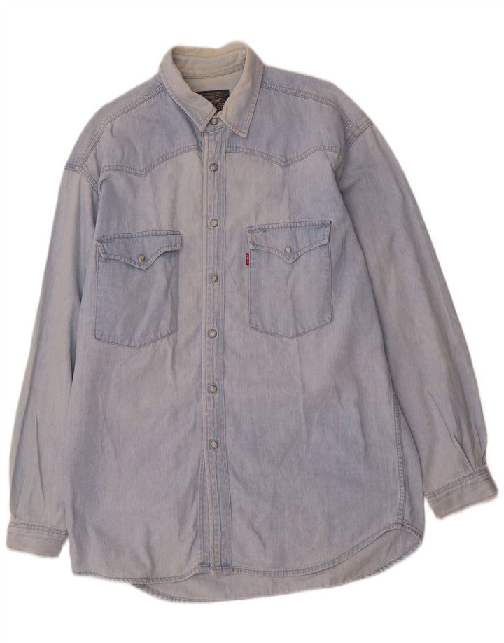 Cămașă de blugi pentru bărbați Levi's, bumbac albastru mediu