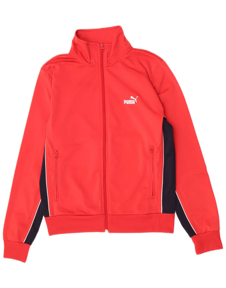 Jachetă de trening pentru bărbați Puma, roșu mediu, poliester color bloc
