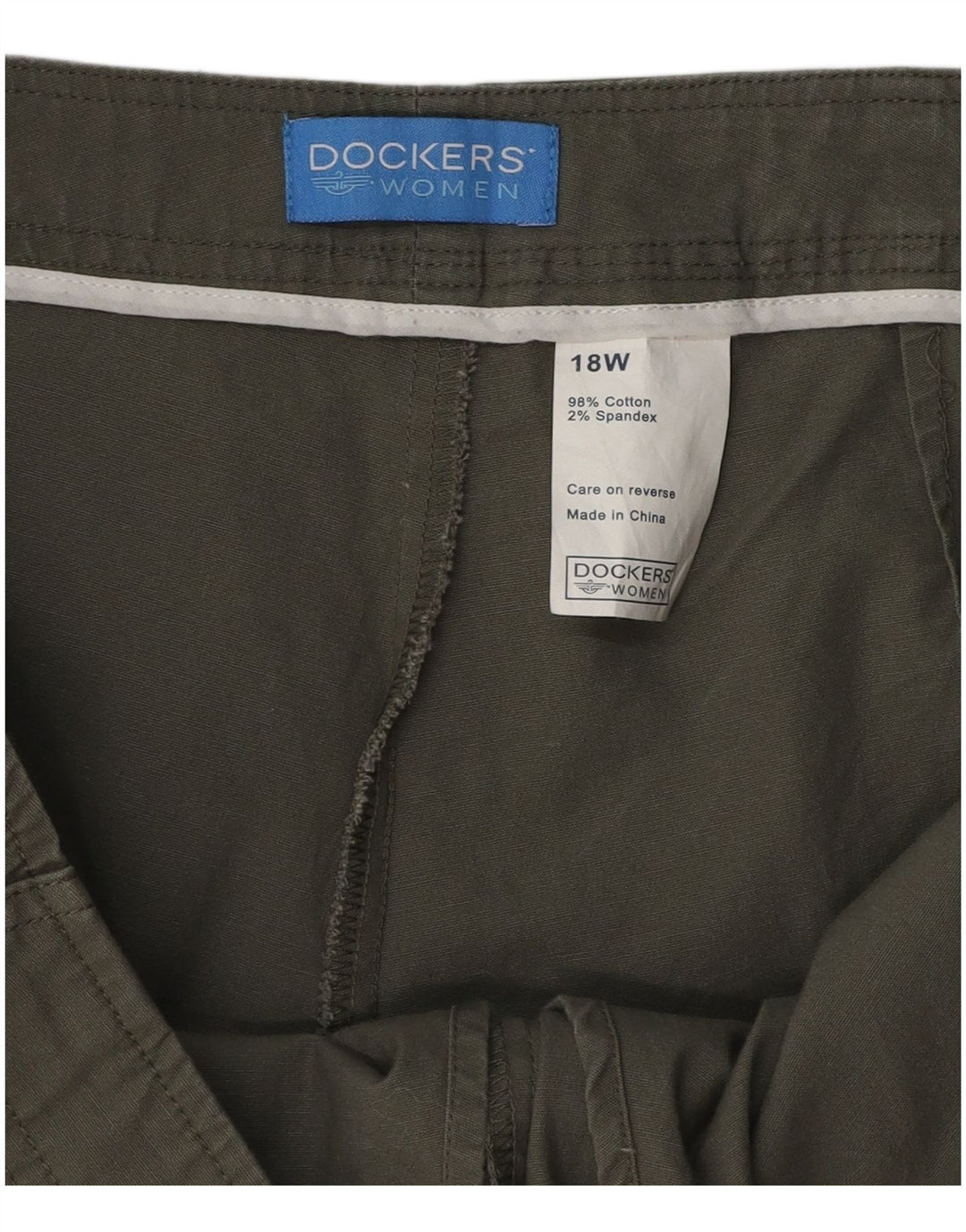 Fusta pantalonă DOCKERS pentru femei US 18 2XL Kaki Bumbac