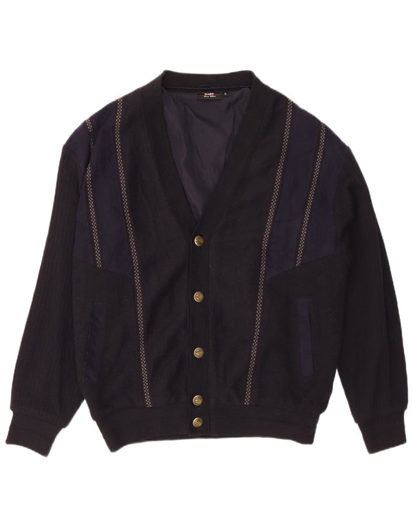 Pulover cardigan pentru bărbați Hajo IT 50 Medium Bleumarin Acrilic Colorblock