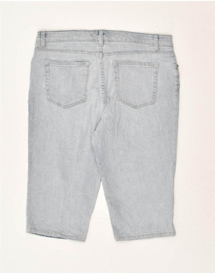 CHAPS Womens Denim Bermuda Shorts US 10 Large W34  Blue Cotton | Vintage Chaps | Thrift | Second-Hand Chaps | Used Clothing | Messina Hembry 
