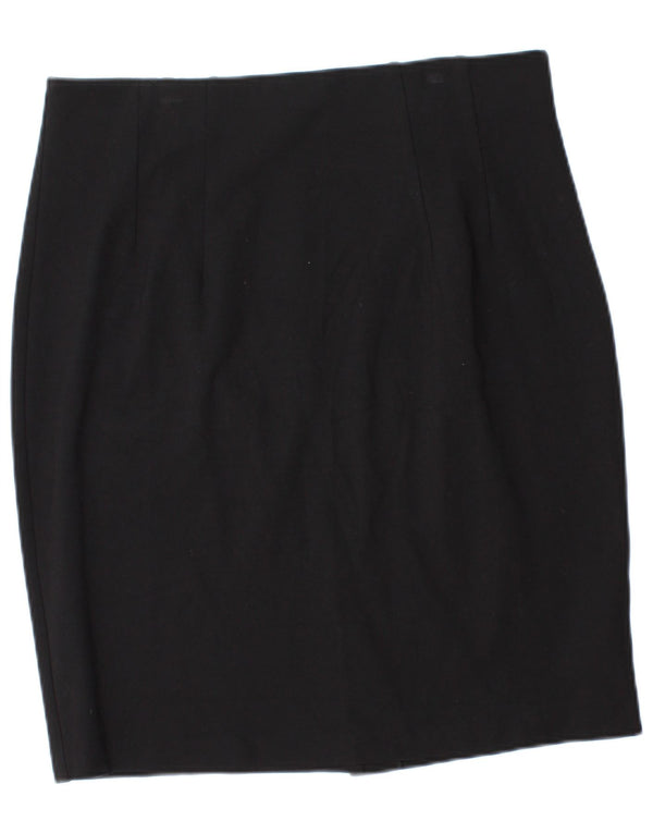 Fusta creion pentru femei Marks & Spencer UK 16 Large W32 Black Viscose