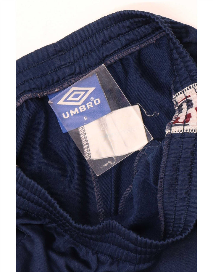 Pantaloni de trening grafic Umbro pentru bărbați, mici, albastru, poliester color bloc