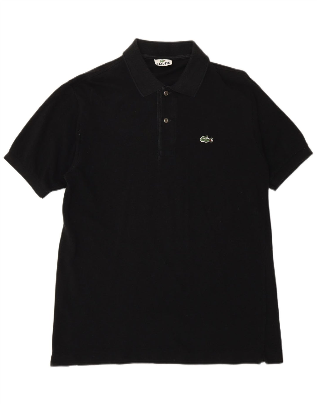 Tricou polo LACOSTE pentru bărbați, mărimea 4, bumbac negru mediu